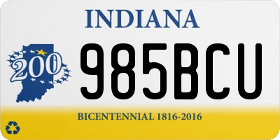 IN license plate 985BCU