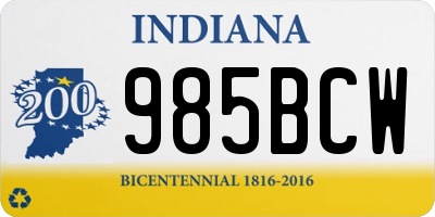 IN license plate 985BCW