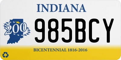 IN license plate 985BCY