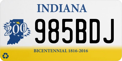 IN license plate 985BDJ