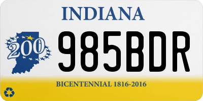 IN license plate 985BDR