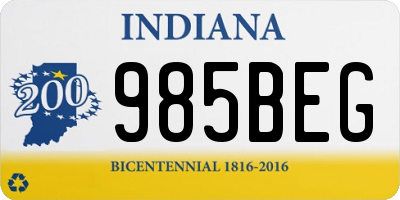 IN license plate 985BEG
