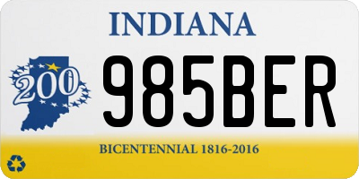 IN license plate 985BER