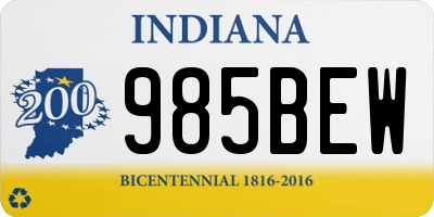 IN license plate 985BEW