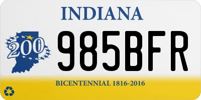 IN license plate 985BFR