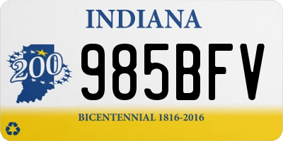 IN license plate 985BFV