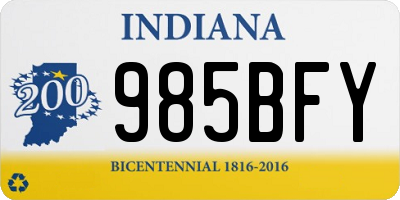IN license plate 985BFY