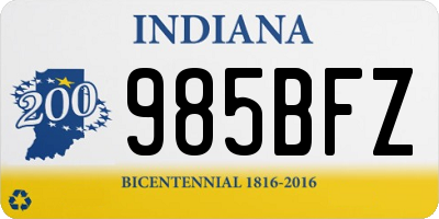 IN license plate 985BFZ