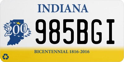 IN license plate 985BGI