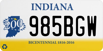 IN license plate 985BGW