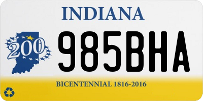 IN license plate 985BHA