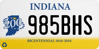 IN license plate 985BHS