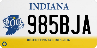 IN license plate 985BJA