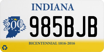 IN license plate 985BJB