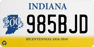 IN license plate 985BJD