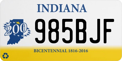 IN license plate 985BJF