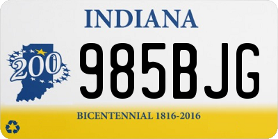 IN license plate 985BJG