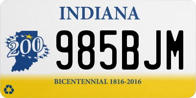 IN license plate 985BJM