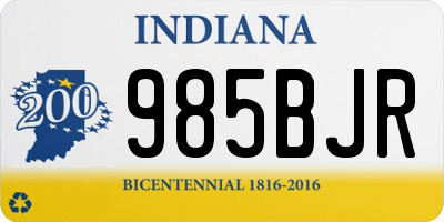 IN license plate 985BJR