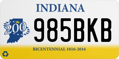 IN license plate 985BKB