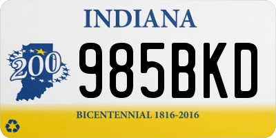 IN license plate 985BKD