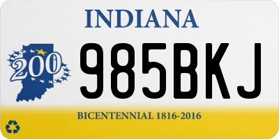 IN license plate 985BKJ