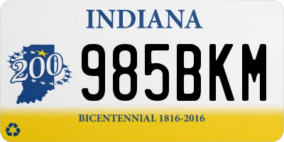 IN license plate 985BKM