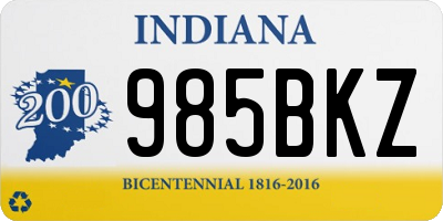 IN license plate 985BKZ
