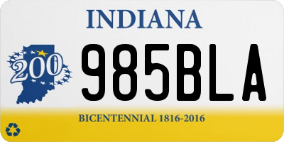 IN license plate 985BLA