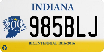 IN license plate 985BLJ