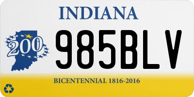 IN license plate 985BLV