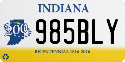 IN license plate 985BLY