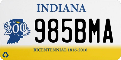 IN license plate 985BMA