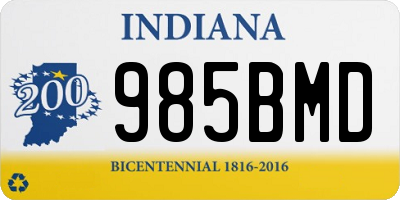 IN license plate 985BMD