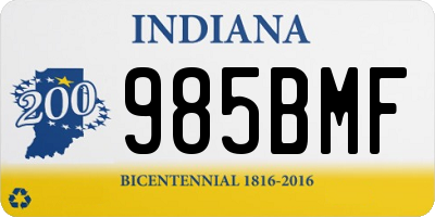 IN license plate 985BMF