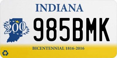 IN license plate 985BMK