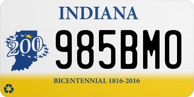 IN license plate 985BMO