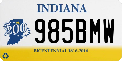 IN license plate 985BMW