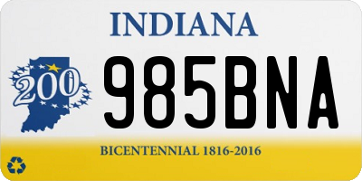 IN license plate 985BNA