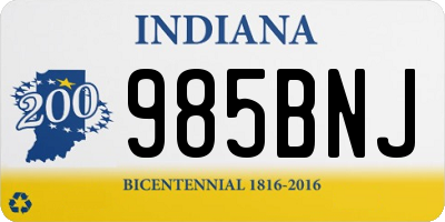 IN license plate 985BNJ