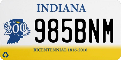 IN license plate 985BNM