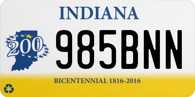 IN license plate 985BNN