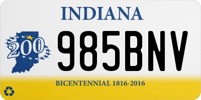IN license plate 985BNV
