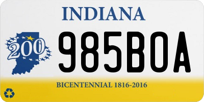 IN license plate 985BOA