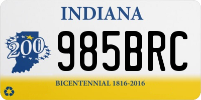 IN license plate 985BRC