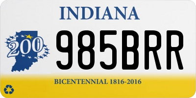 IN license plate 985BRR