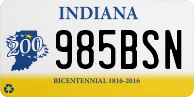 IN license plate 985BSN