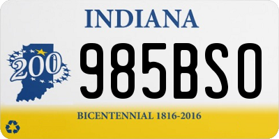 IN license plate 985BSO