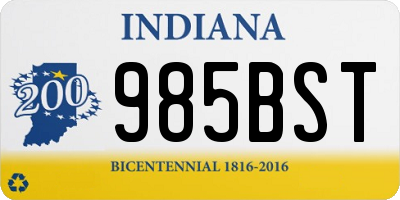 IN license plate 985BST