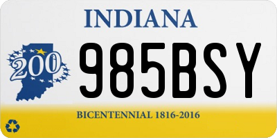 IN license plate 985BSY